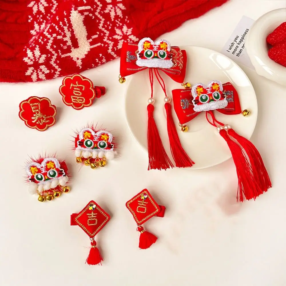 

Chinese Style Children New Year Hairpin Tiger Shape Hanfu Headdress New Year Barrettes Hair Accessories Costume Headwear