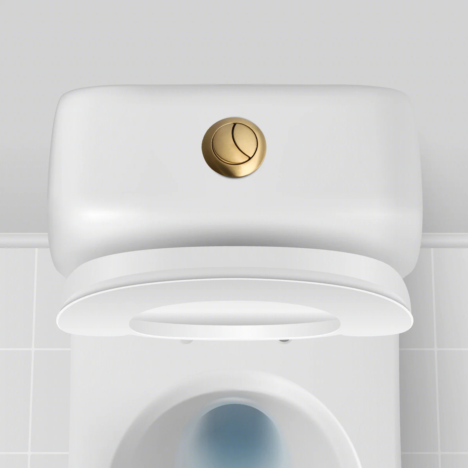 1 PC ABS ถังห้องน้ํารอบ Stem ปุ่ม 38 มม.แปรงทองปิด Coupled ห้องน้ํา Flush Cistern ปุ่มสําหรับห้องน้ํา 1