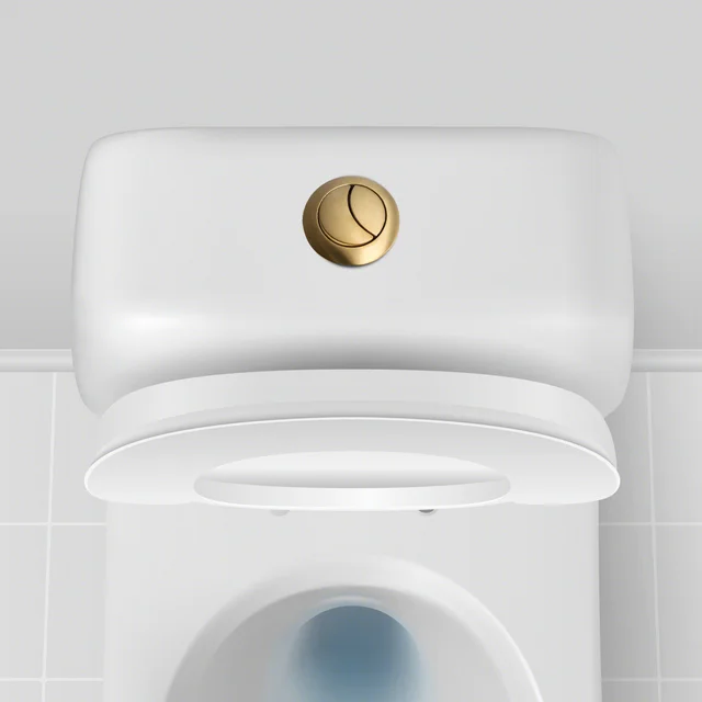 1 PC ABS ถังห้องน้ํารอบ Stem ปุ่ม 38 มม.แปรงทองปิด Coupled ห้องน้ํา Flush Cistern ปุ่มสําหรับห้องน้ํา 1