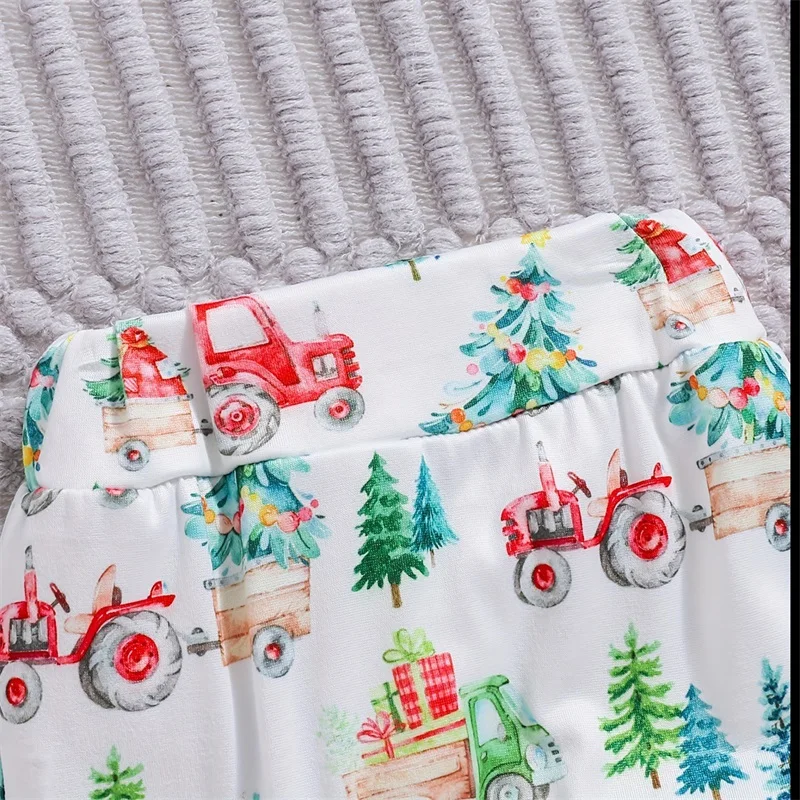 Toddler Boys Winter Holiday Outfits Letter Print Crew Neck Long Sleeve Jumpsuit Train Print Long Pants Beanie 3Pcs Clothing Set 1