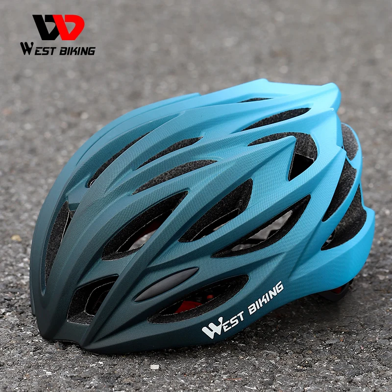 WEST BIKING 남녀공용 사이클링 헬멧, 일체형 MTB 도로 자전거 헬멧, 전문 레이싱 스포츠 안전 캡 헬멧 