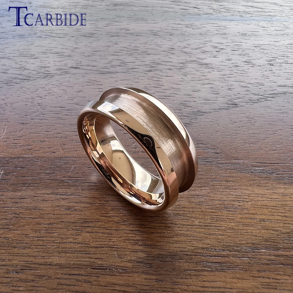 Factory Direct Price 4mm 6mm 8mm Tungsten Empty Ring Inlay Style Blanks 2.0/3.0/4.0 Grooves Domed Polished Finish 3