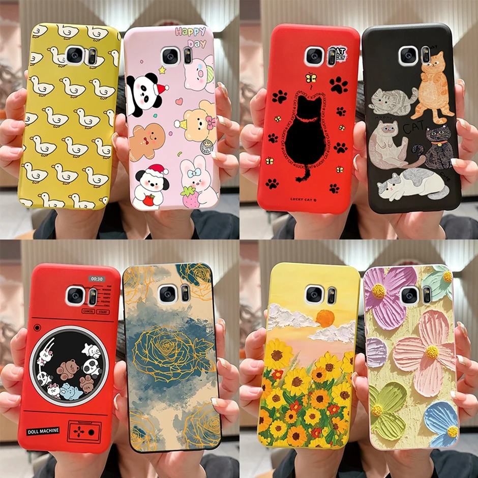 Per Samsung Galaxy S7 Edge Unique Fashion Cartoon Cute Painting Cover Per Samsung Galaxy S7 Edge Paraurti Antiurto Per Telefono