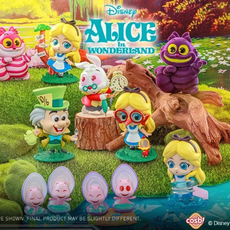 

Hot Toys Disney Alice In Wonderland Cosbi Blind Box Mini Anime Figures Cartoon Peripheral Collection Doll Pvc Model Toy Gift