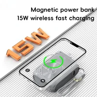20000mAh New Power Bank Magnetically Absorbed Wireless Charging with Cable AC Plug Large Capacity Suitable for IPhone Xiaomi 6