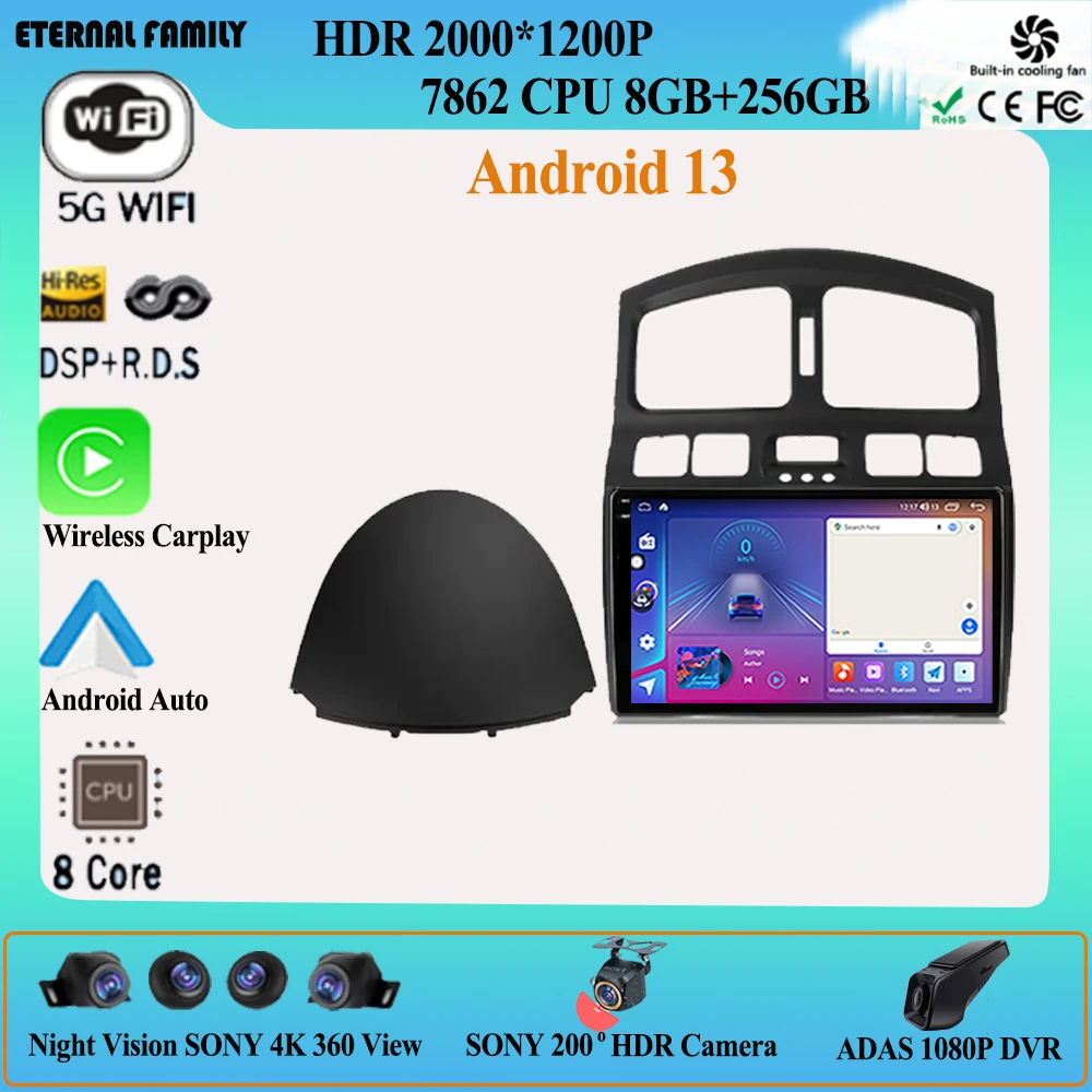

Android 13 для Hyundai Santa Fe SM 2000 - 2012 для JAC S1 (учебный год) 1 2007 - 2013 радио стерео Мультимедийный Плеер 5G GPS навигация
