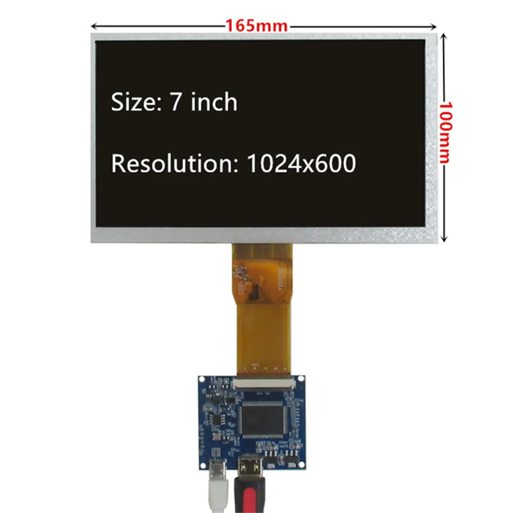 7Inch 1024*600 LCD Screen Display For Lattepanda,Raspberry
