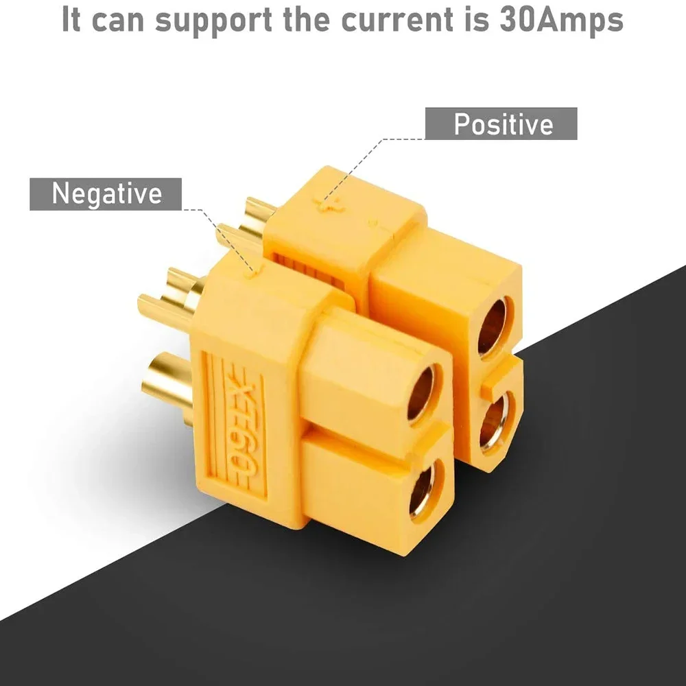 

5 Pairs XT60 Battery Connectors for RC Battery Toy Vehicle 5pcs Male connectors and 5pcs Female connectors