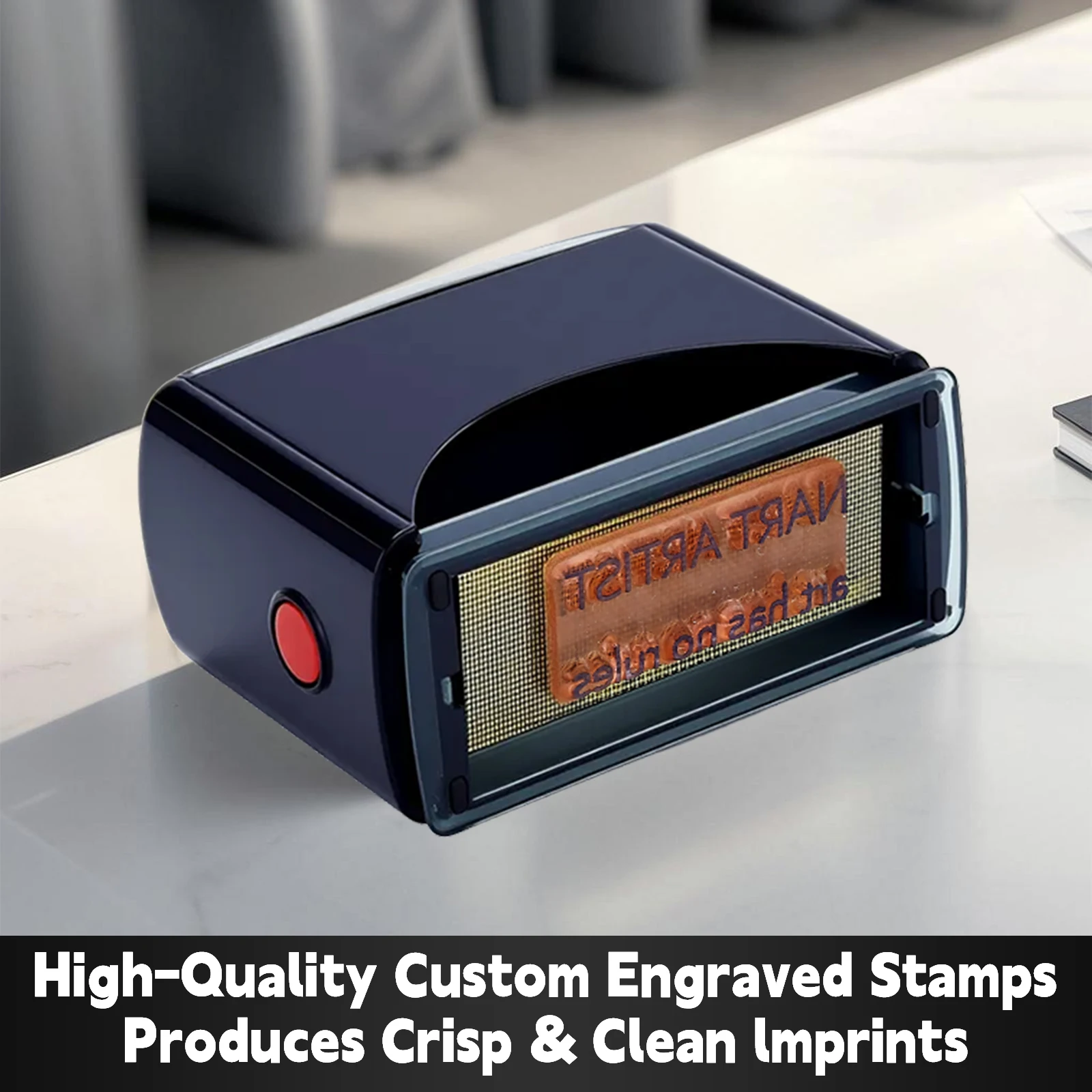Clear Stamps Clear Rubber Stamps Custom Stamp Clear & Crisp Impressions Personalized Self-Inking Rubber Stamp Use for Address Stamp and More