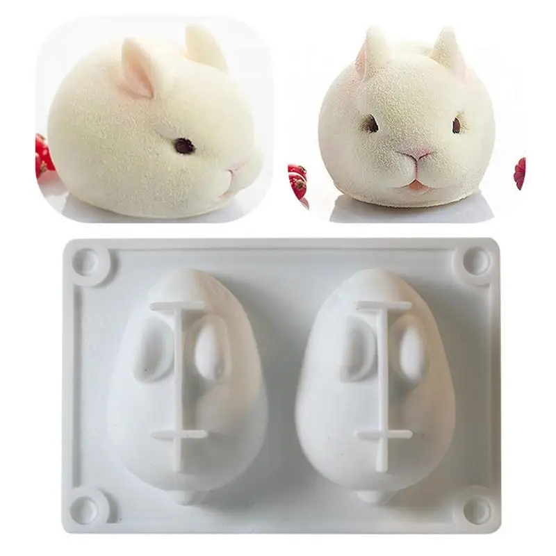 Rabbit Mold Silicone Easter Bunny Resin Casting Mould DIY Baking Tools Rabbit Miniature For Kids And Family DIY Soap Resin