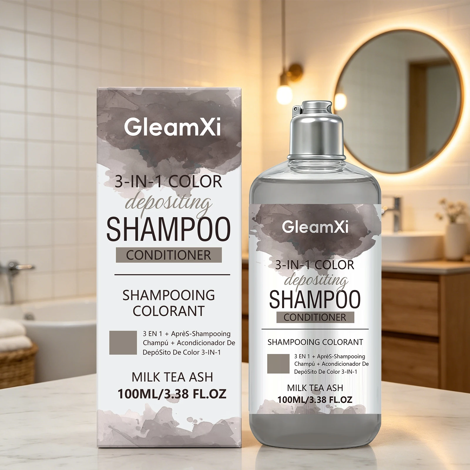 Triple-Action Milk Tea Ash Hair Color Shampoo
