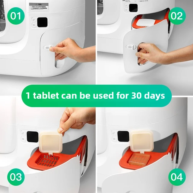 N50 Deodorizing Small Square 2nd Generation Suitable for Automatic Cat Litter Box Powerful Deodorizing Cleaning Cat Accessories 6