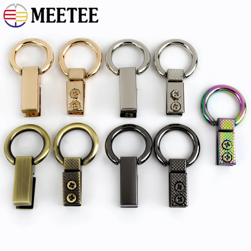 Meetee 금속 가방 사이드 클립 버클, O 링 나사 후크 버클, 가방 스트랩 체인 커넥터 걸쇠 벨트, DIY 액세서리, 16x40mm, 2 개, 4 개