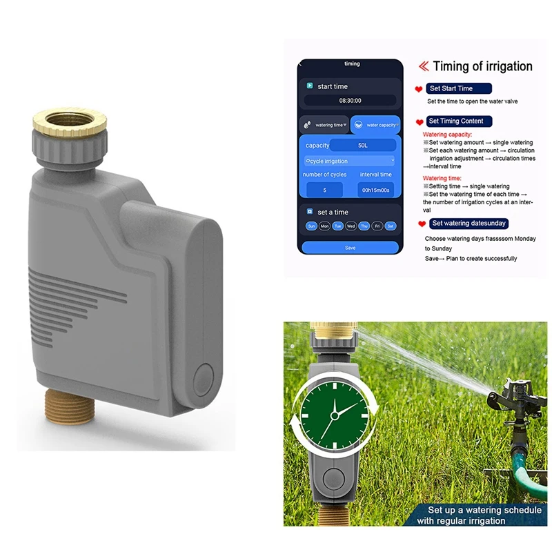 

Wifi-RF433 Tuya WIFI Watering Timer Smart Sprinkler Drip Irrigation System Water Flow Recorder Water Controller