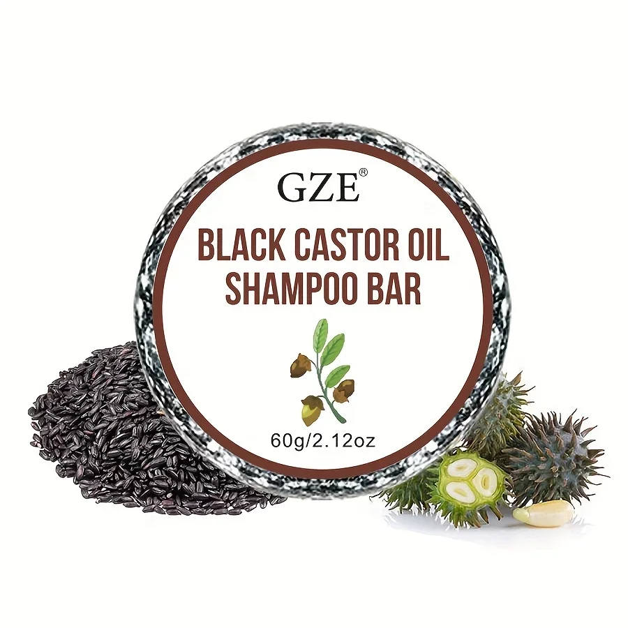 GZE Jamaica Black Castor Oil Shampoo Bar Soap for Hair Thickens & Strengthens  -  Helps Dry Curly & 4c Hair Moisturizing 6