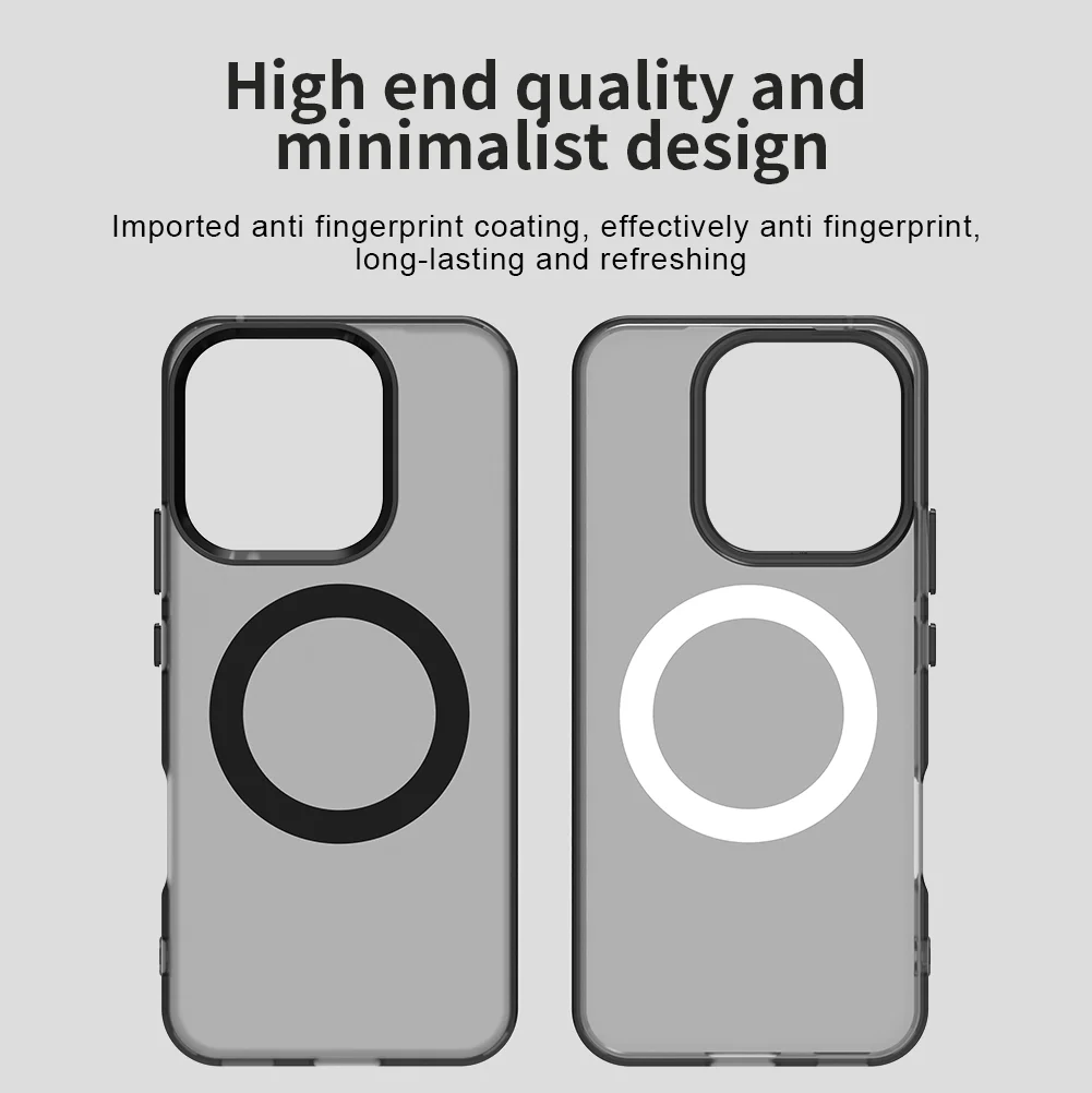 Vibrant Translucent Magnetic Wireless Charging Phone Case - TPU Frame with Hard Plastic Back Cover