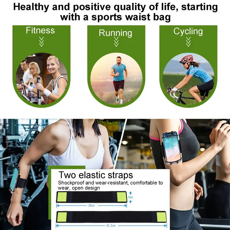 Mobile Phone Universal Wrist Phone Holder 360 Rotation Cradle Wristband Outdoor Gym Running Suitable For Mobile