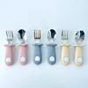 Tableware Cartoon Bear Kids Spoon Fork Set Dessert Spoon for Children Fork Baby Gadgets Feed Kid Children's Cutlery for Kids 1