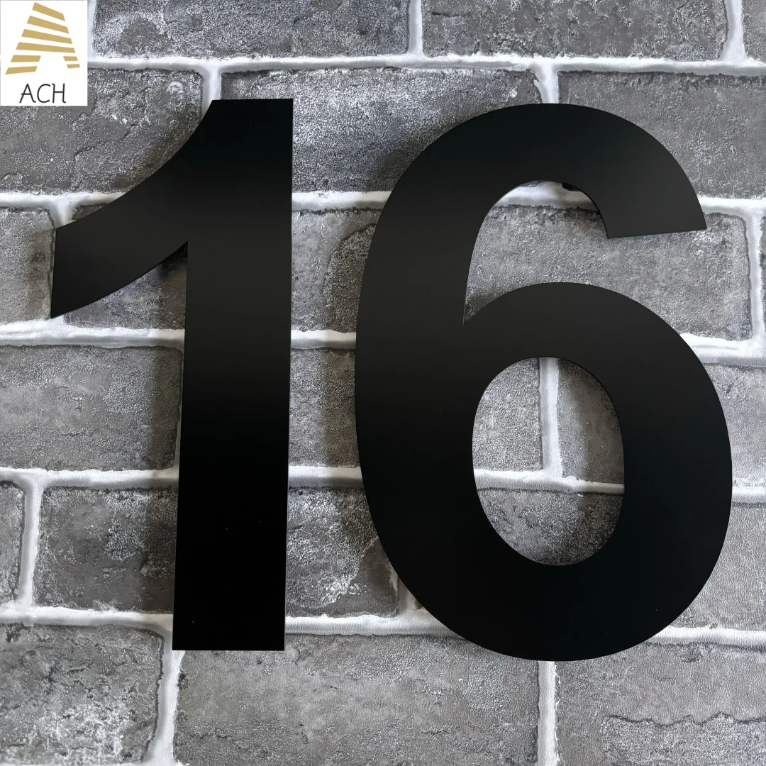 House Number Signs House Numbers Number Plate 15/20/30cm Floating Stainless Steel Screw Install Address Sign Doorplate Plaque For Outdoor Home Street
