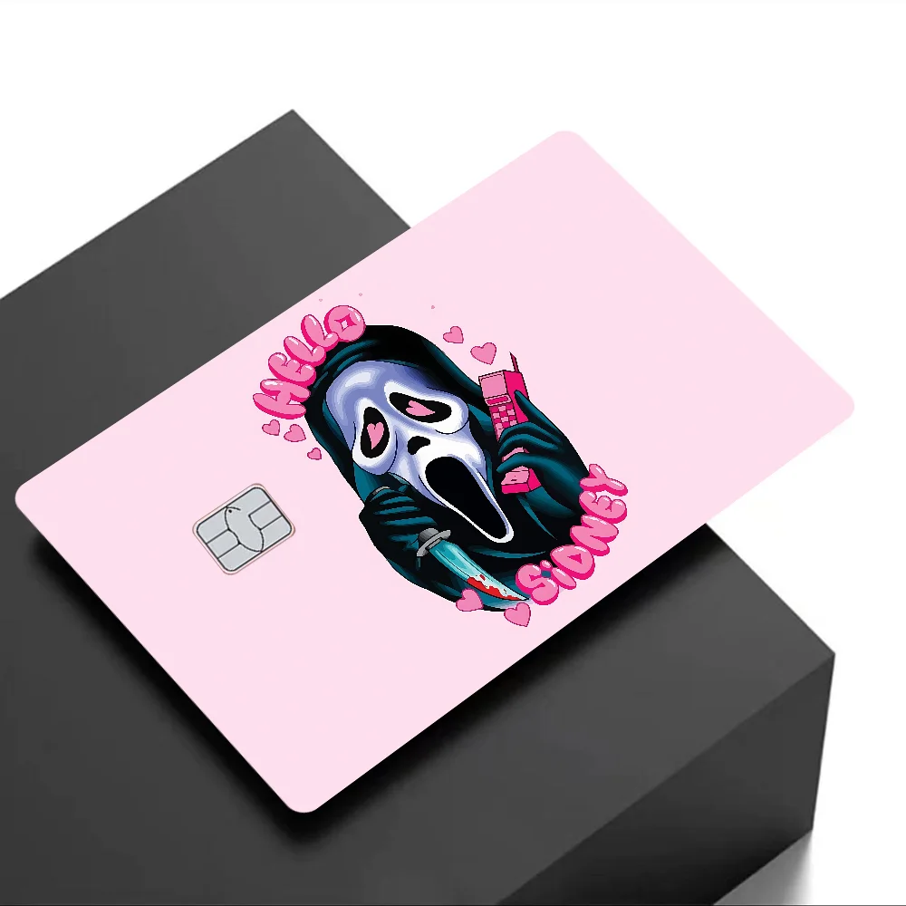 S-Scream Dead Horor Diy Kredit-Debitkarte Aufkleber Party Aufkleber Dekoration Wasserdicht Kleine Chipkarte Haut Aufkleber – Detail 8