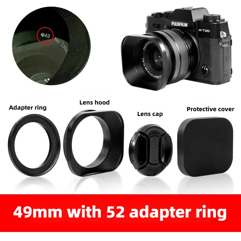 Aluminum Alloy Metal Square Lens Hood Lens Protector