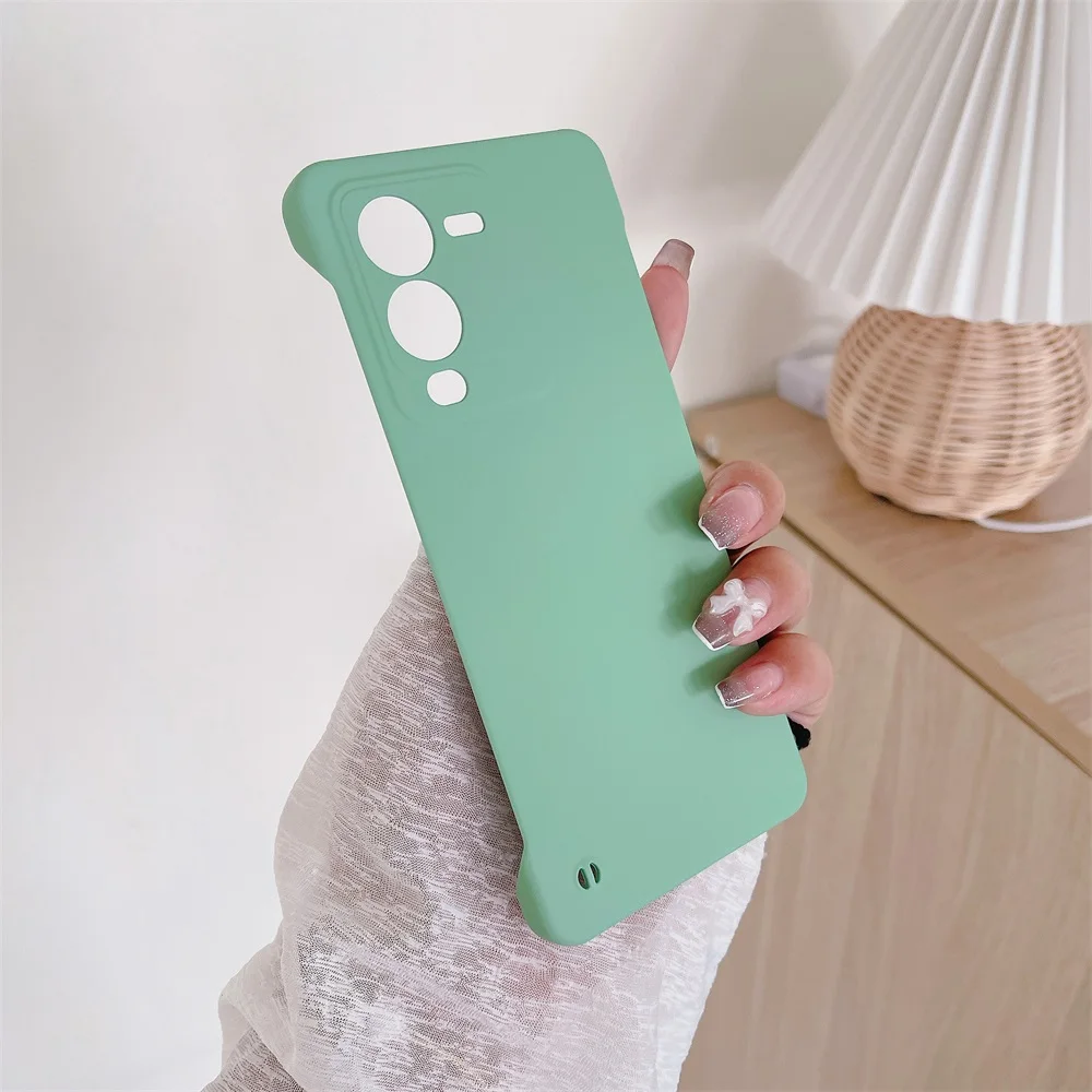 Étui mat sans cadre couleur bonbon pour vivo S15 V23 S12 S10 Pro S15e S10e V23e 5G mince couverture de pare-chocs antichoc PC dur_voghion.com