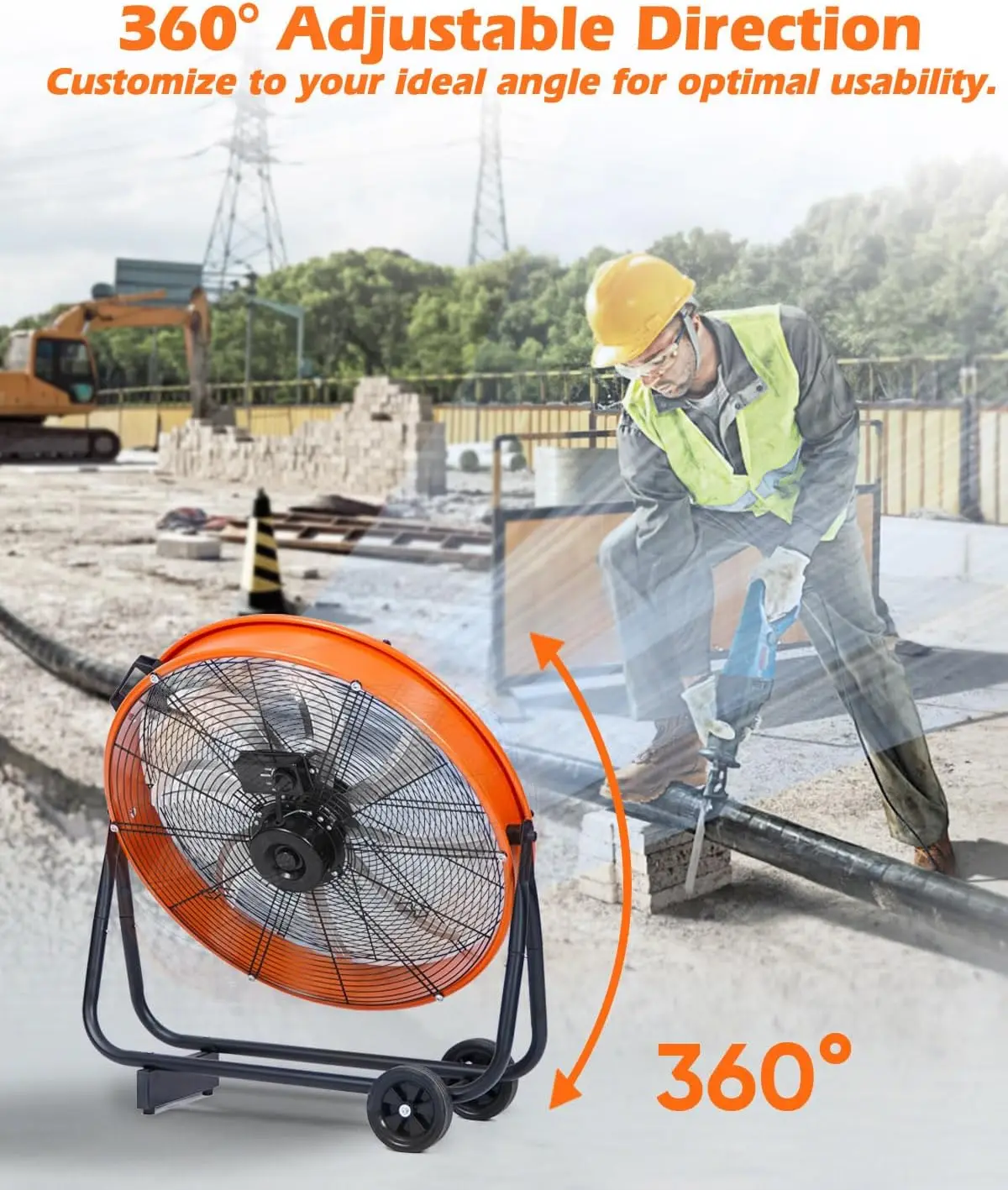 24-Inch Industrial Metal Drum Fan 9500 CFM 4