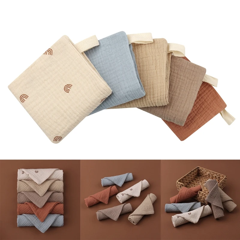 

Baby Cotton Bibs Washable Child Towel Fashion Burp Bibs with Belt for Feeding