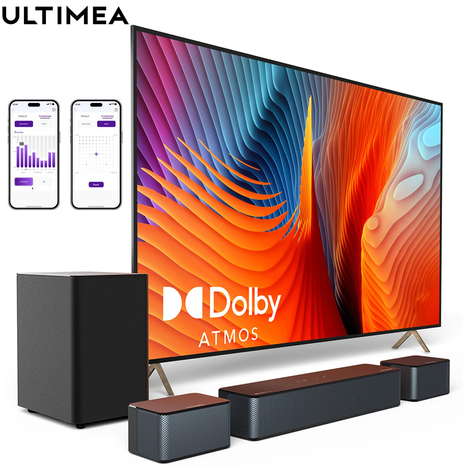 ULTIMEA5.1DolbyAtmosСаундбарсAPPибеспроводнымсабвуфером,саундбарыдляТВ-AliExpress
