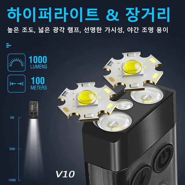실용적인 EDC 손전등 키체인 라이트