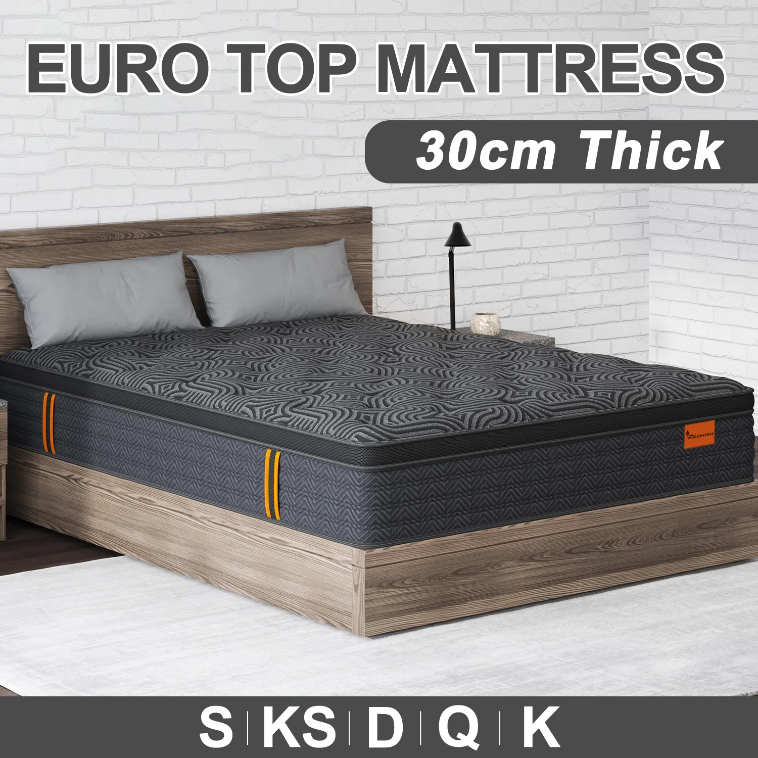 Gel Memory Foam Mattress Queen Double King Single Bed Pocket Spring Foam 30cm