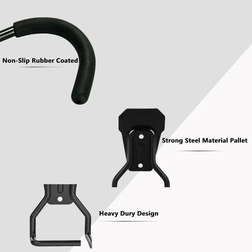 Bike Rack Garage Wall Mount, Wall Mount Bike Rack with Screws, Heavy Duty Steel Vertical Hook for Indoor Storage