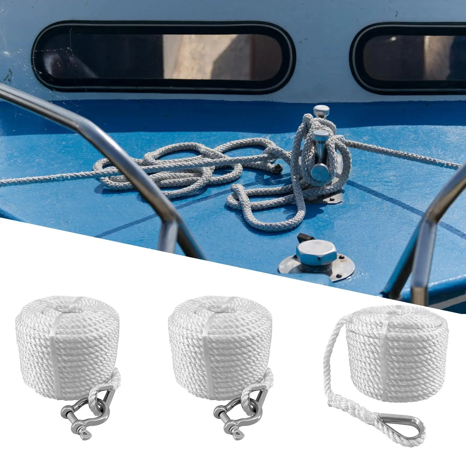 Rainier Supply Co Double Braided Nylon Anchor Line - 50' X 1/4" Anchor Line/Anch