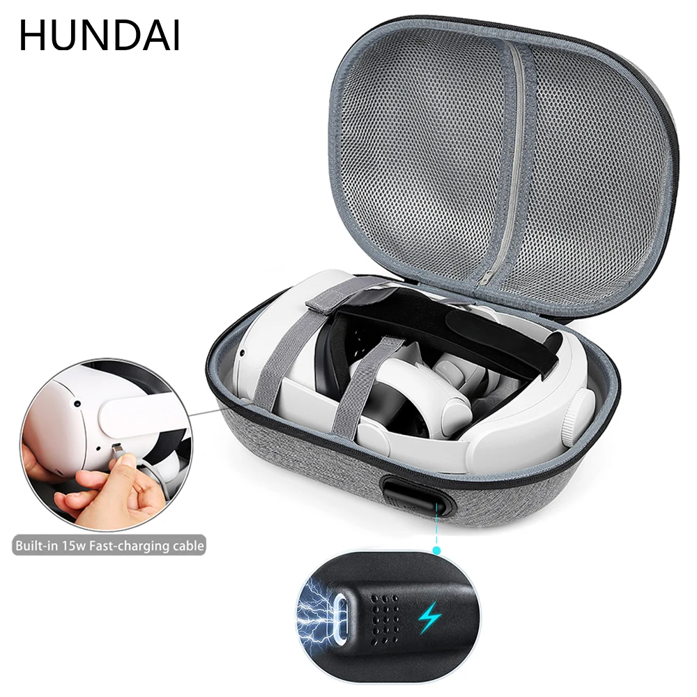 

Compatible with Oculus Quest 2, Chargable Anti-Drop EVA Travel Storage Bag Hard Carrying Case，Suitable for Travel and Storage