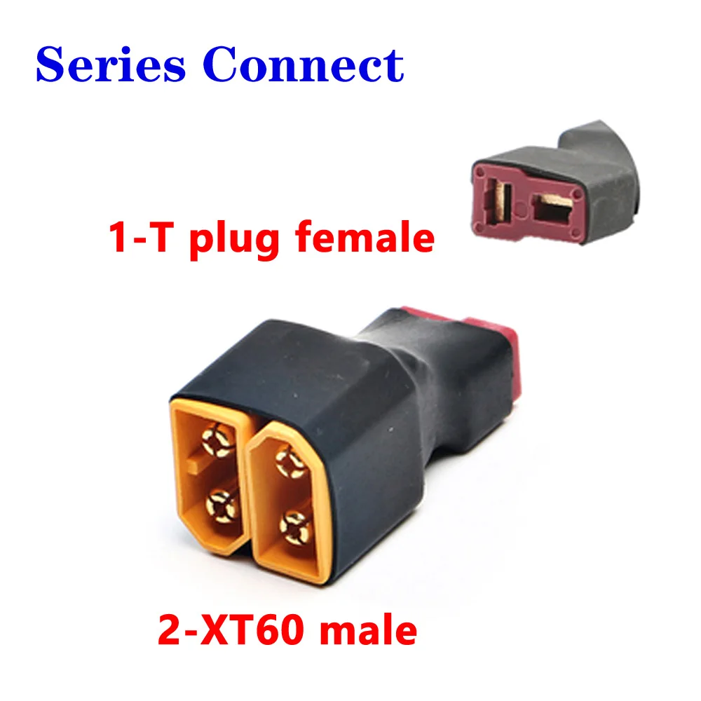 Pack De 4 Adaptadores XT90 Hembra A Deans-T Macho – Conector Sin Cable Para Baterías Y ESC De Coches Y Aviones RC, Conversión Rápida Y Segura
