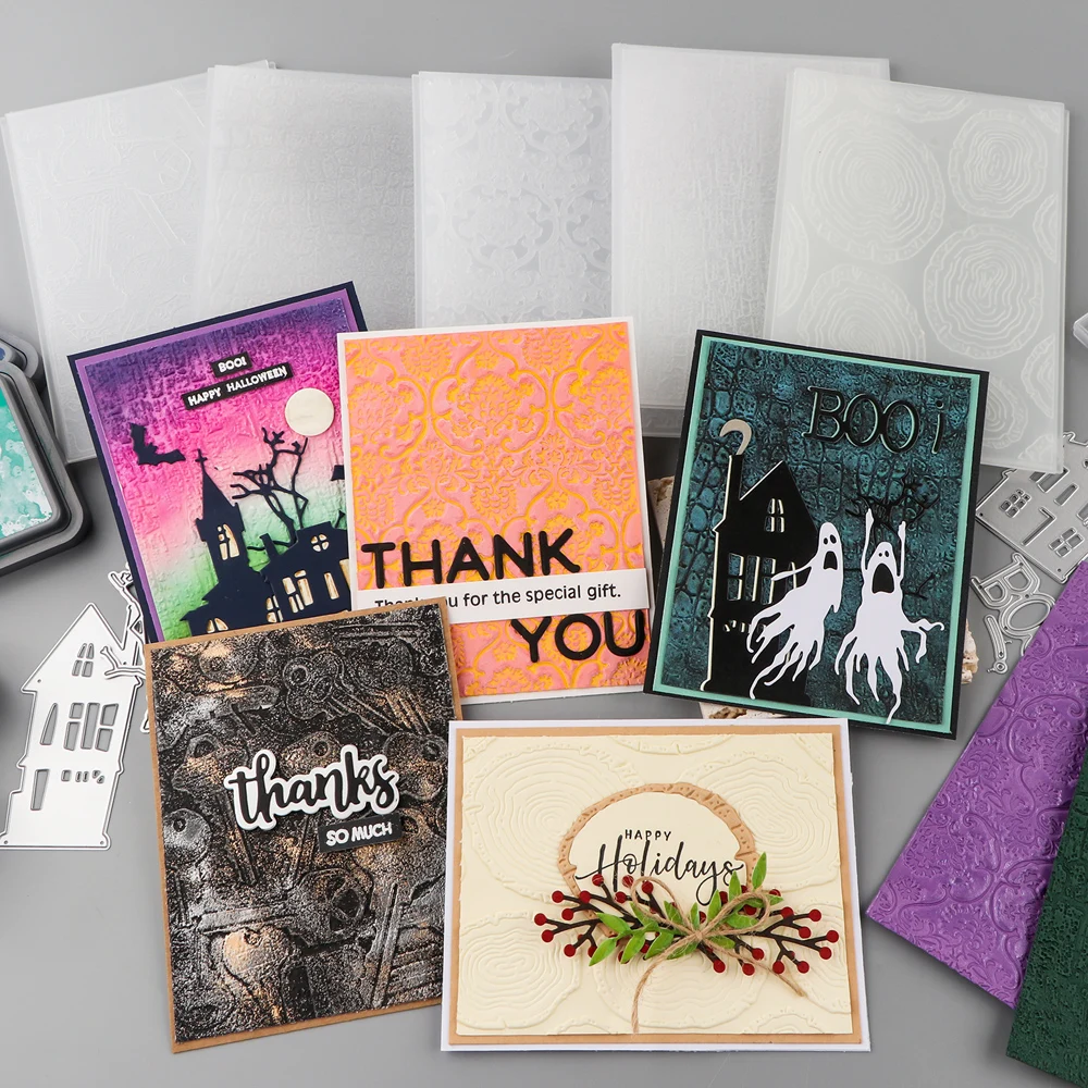 DIY 스크랩북 장 3D 엠보싱 폴더 벽돌 벽 배경, 레트로 질감 패턴, 카드 종이 제작 프로젝트 제작