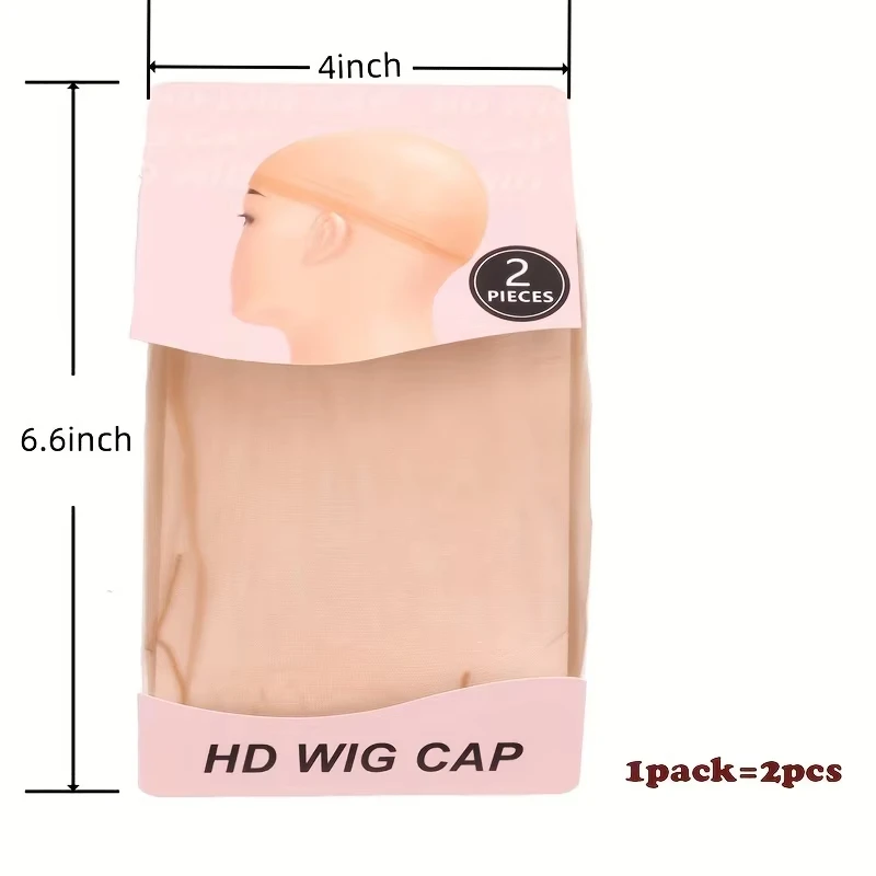 HD Wig Cap Transparent HD Wig Cap Stocking Transparent Thin Nylon Lace Side Ladies Accessories