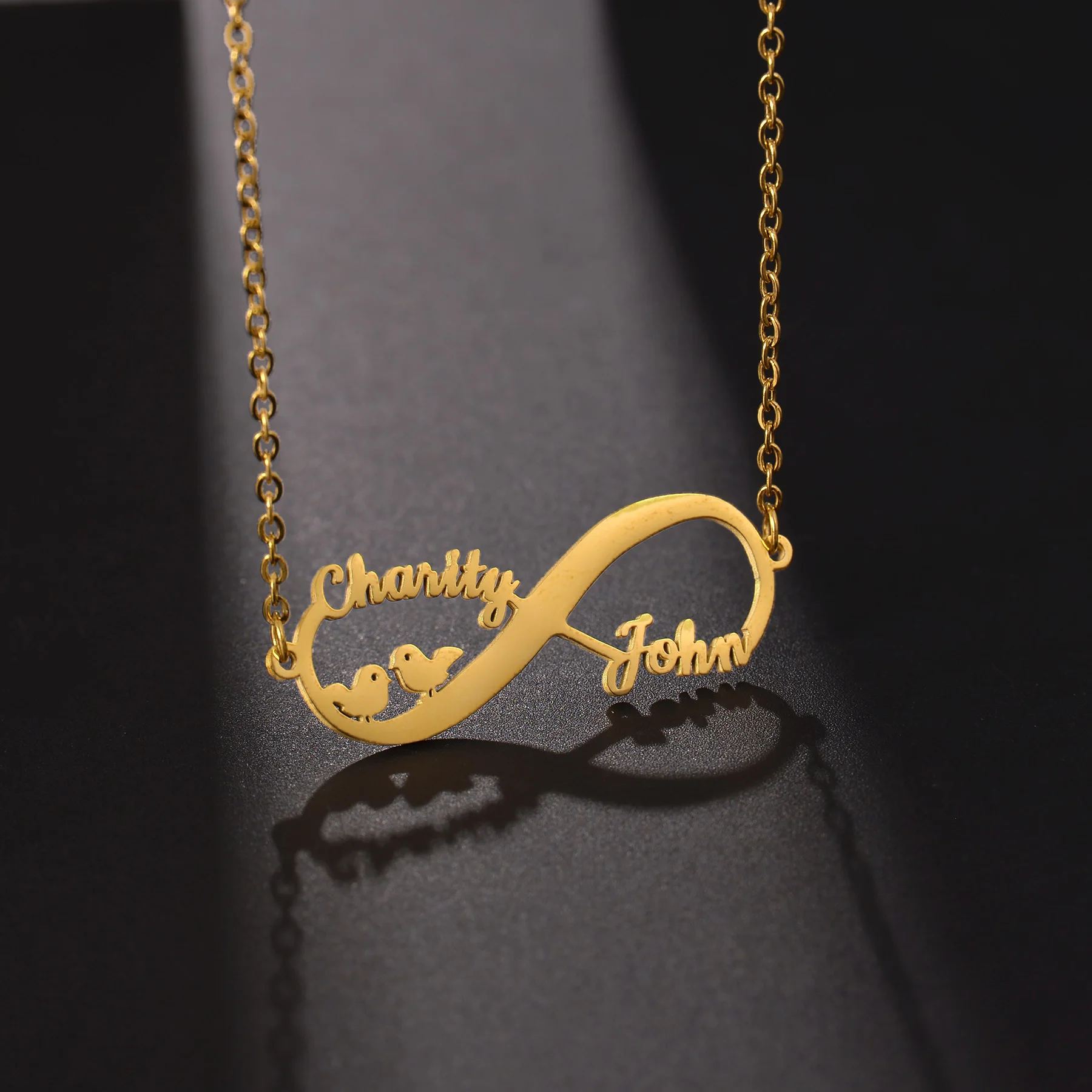 Acheerup Personalized 1-2 Names Necklace for Women
