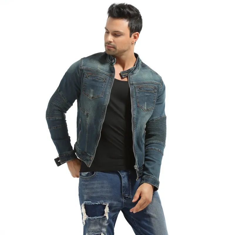 레트로 오토바이 오프로드 재킷 셔츠 데님 재킷 오토바이 재킷 남성 캐주얼 라이딩 안티폴 등 보호 데님 재킷