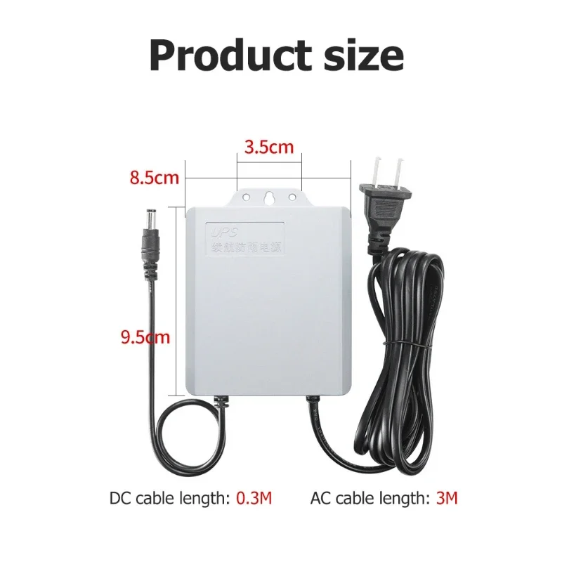 12V UPS Uninterruptible Power Supply Single Output Endurance Surveillance Power Supply Camera Waterproof Emergency Power Supply 5