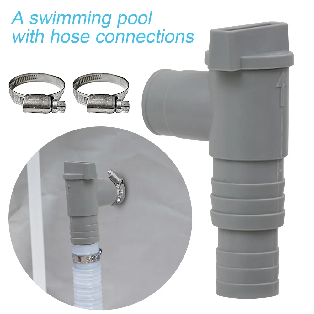 Pool Filter Pump Adapter 32mm On/Off Plunger Valve Sealed Replacement for Outdoor Equipment Parts