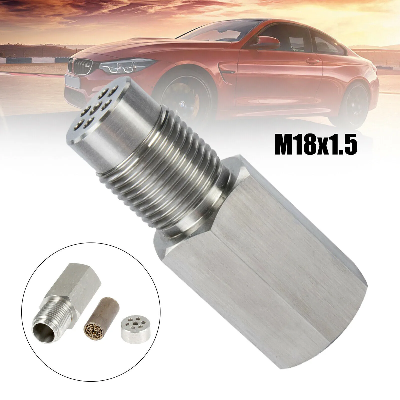 Adaptador-de-espaciador-extensor-de-coche-Universal-plateado-Sensor-de ...
