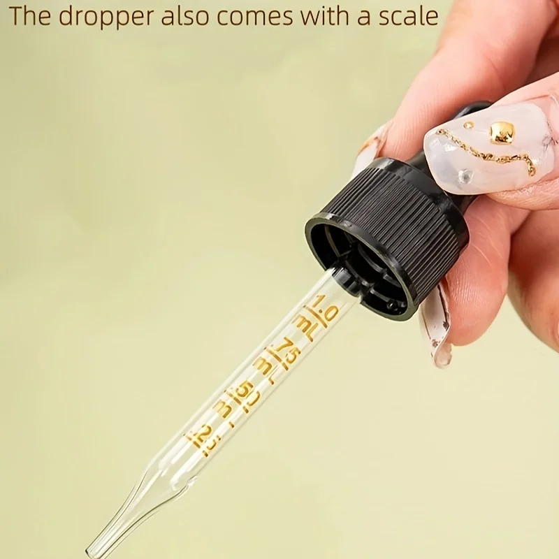 5ml-100ml Dropper Bottles With Scale Reagent Eye Drop Amber Glass Aromatherapy Liquid Pipette Bottle Refillable Bottles Travel dropper bottle