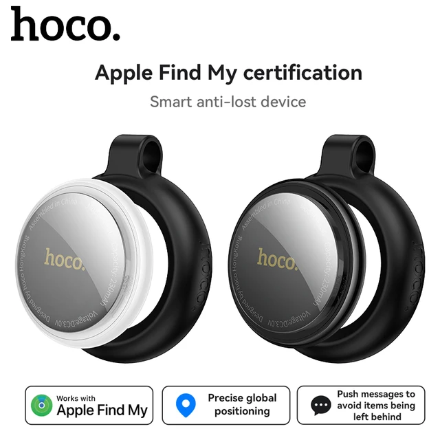 E100 Smart GPS Tracker Mini Tag Anti-Lost Device with Case for iOS Apple Find My App Car/Key/ Pet/Kids Location Finder 1