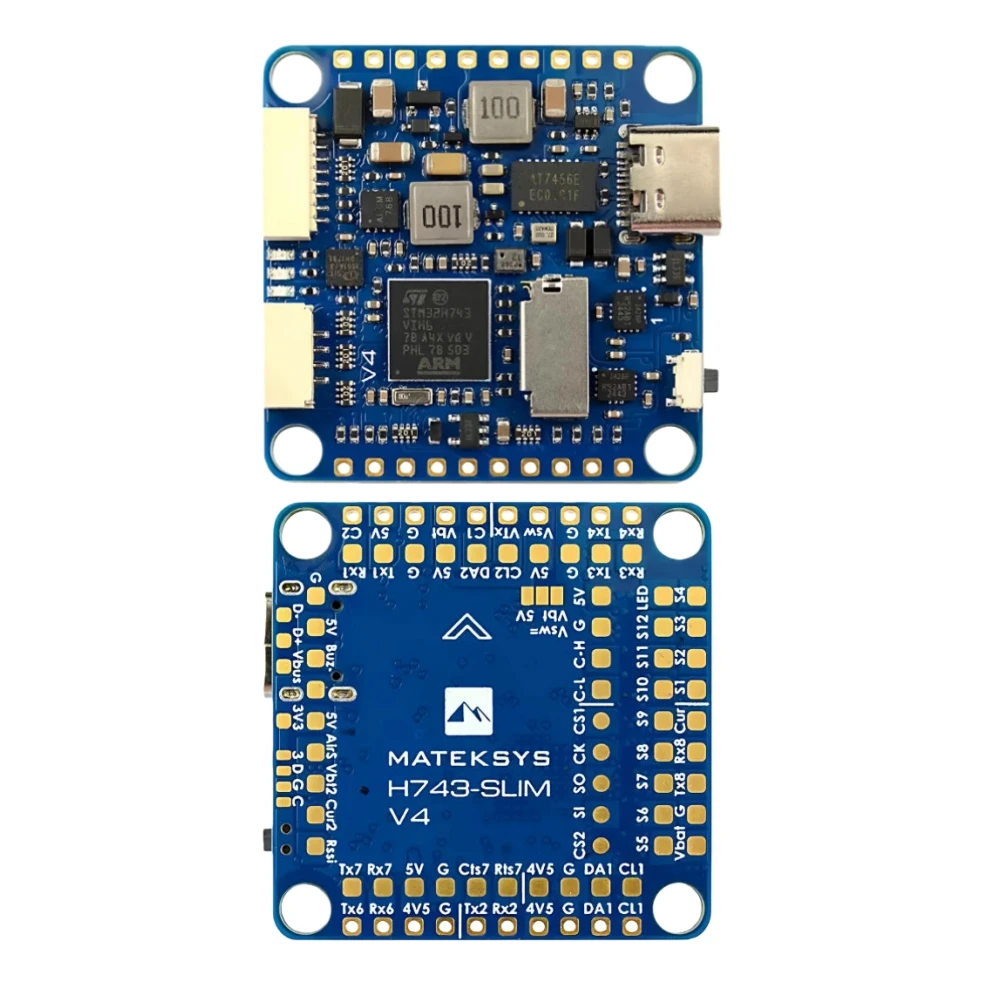 Contrôleur de vol FPV STM32H743 480MHz double IMU ICM42688P avec câbles de connexion et antenne, prêt à l'emploi.