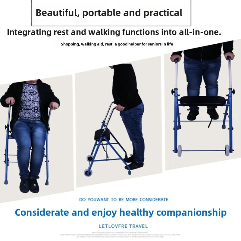 Safe and Secure Walking Stick with Seat Automatic Reset Elderly Walkers Toilet Rail Holder Integration Mobility Aid for Disabled 5