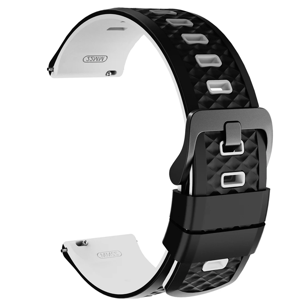 Versatile 22mm Sport Silicone Watch Strap - Enhanced Comfort & Style