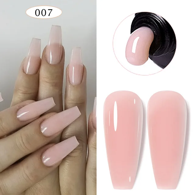 15ml Solid Extension Gel Nail Build Poly Nail Acrylic Gel Crystal Naked Color UV LED Polish Gel For Extend Nail Quick Extension 5