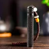 Carving Sandalwood Electronic Lighter Portable USB Rechargeable Lighter Vintage Wooden Blowing Ignition Men's Cool Gadgets Gift - Image 2