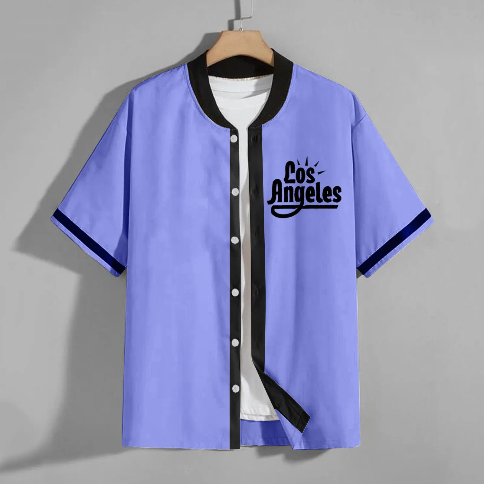 56483-ac0be4.jpg Fashion Shirts For Men 2023 New Summer Shirts Blouses For Men Loose Baseball Collar Button Front Shirt Casual Shirt Jacket 패션 - Image 1